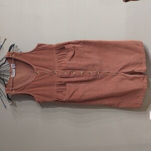 Two-Twenty Collection Vintage Corduroy Button Jumper Dress Sleeveless SML y2k